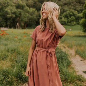 ROOLEE Taylor Jane Wrap Maxi / DarkSalmon Size Small